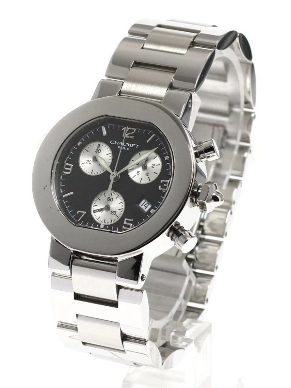 Chaumet Style dandy Chronograph Date Black / Silver Dial Quartz Men's_935066